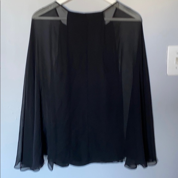 Ralph Lauren Black Sheer Blouse - Picture 3 of 4